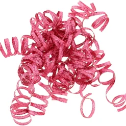 Glitter Curled Gift Ribbons, Assorted Colors