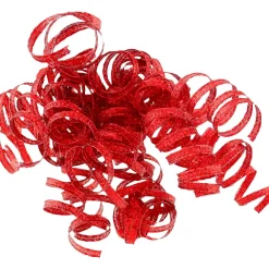 Glitter Curled Gift Ribbons, Assorted Colors