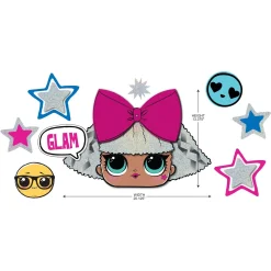 Glitter Diva Wall Decorating Kit, 9pc - L.O.L. Surprise! Together 4-Eva