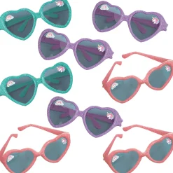 Glitter Enchanted Unicorn Plastic Sunglasses, 5in x 2in, 8ct