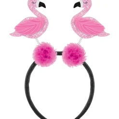 Glitter Flamingo Feather & Plastic Head Bopper