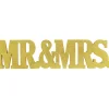 Glitter Gold Mr. & Mrs. Block Letter Sign