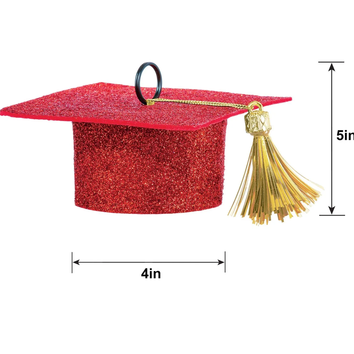 Glitter Graduation Cap Balloon Weight, 5.9oz, Assorted Colors