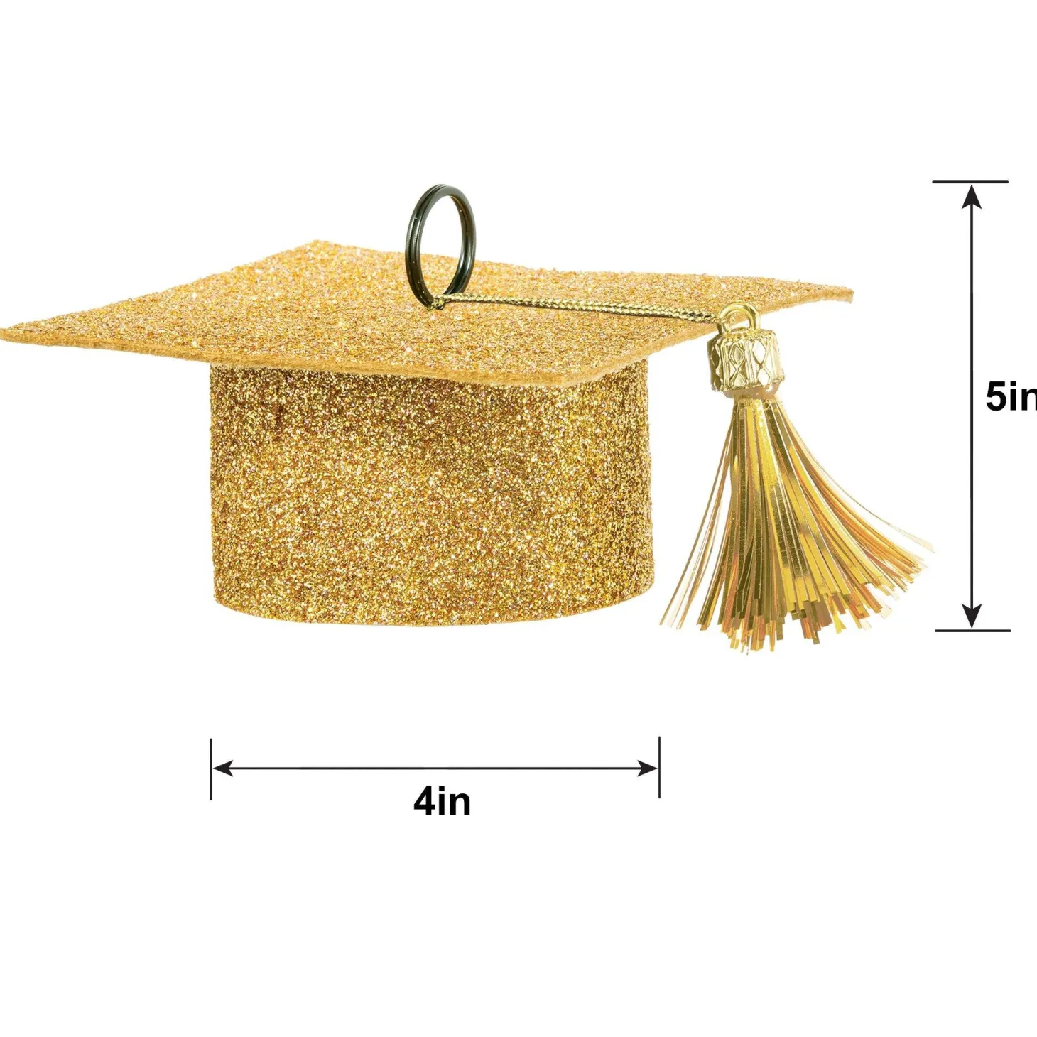 Glitter Graduation Cap Balloon Weight, 5.9oz, Assorted Colors