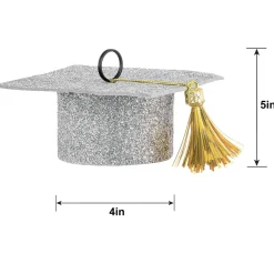 Glitter Graduation Cap Balloon Weight, 5.9oz, Assorted Colors