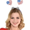 Glitter Patriotic Heart Head Bopper