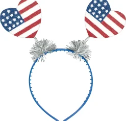 Glitter Patriotic Heart Head Bopper