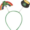 Glitter Rainbow & Pot of Gold St. Patrick's Day Fabric & Plastic Head Bopper, 7.9in x 9in