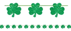 Glitter Shamrock Banner, 12ft