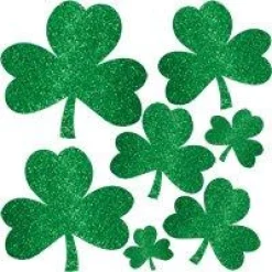 Glitter Shamrock Cutouts 10ct