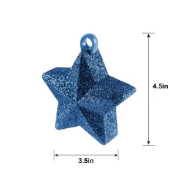 Glitter Star Balloon Weight, 6oz, Assorted Colors