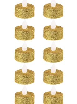 Glitter Tealight Flameless LED Candles, 10ct, Assorted Colors