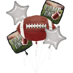 Go Fight Win Football Foil Balloon Bouquet, 5pc