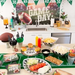 Go Fight Win Football Melamine Round Platter