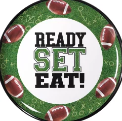 Go Fight Win Football Melamine Round Platter