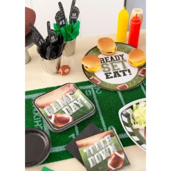 Go Fight Win Football Melamine Round Platter