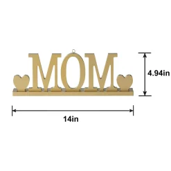 Gold MOM Balloon Weight MDF Table Decoration