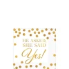 Gold She Said Yes Wedding Beverage Napkins 16ct