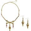 Gold Skull Pirate Jewelry Set, 3pc