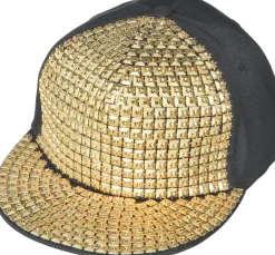 Gold Studded Hip Hop Hat