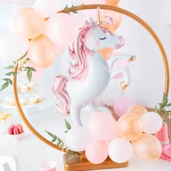 Gold Tabletop or Hangable Balloon Hoop Plastic Frame, 28in
