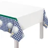 Golf Ball Gingham Plastic Table Cover, 54in x 102in - Hole in One