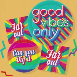 Good Vibes 70s Dessert Plates 8ct