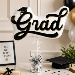 Grad Script Foil Balloon, 30in