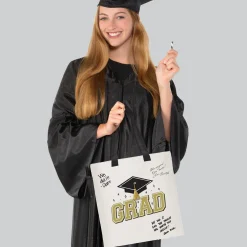 Graduation Autograph Canvas Tote Bag, 14in x 16in