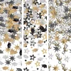 Graduation Confetti Pack, Black Gold & Silver, Foil & Paper, 3ct