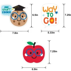 Graduation Fun Cardstock Cutouts, 9pc