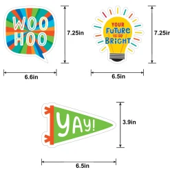 Graduation Fun Cardstock Cutouts, 9pc