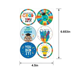 Graduation Fun Stickers, 24pc