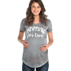 Gray Napping for Two Maternity T-Shirt