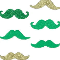Green & Gold St. Patrick's Day Moustaches 6ct