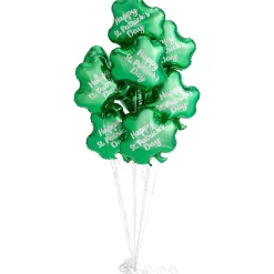 Green Happy St. Patrick's Day Shamrock Foil Balloon, 17in x 18in