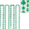 Green Shamrock Bead Necklaces 8ct