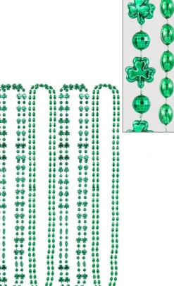 Green Shamrock Bead Necklaces 8ct