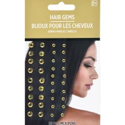 Hair Gems, 50pc, Assorted Colors