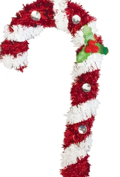Hanging Tinsel Candy Cane