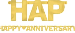 Happy Anniversary Letter Banner, Assorted Colors