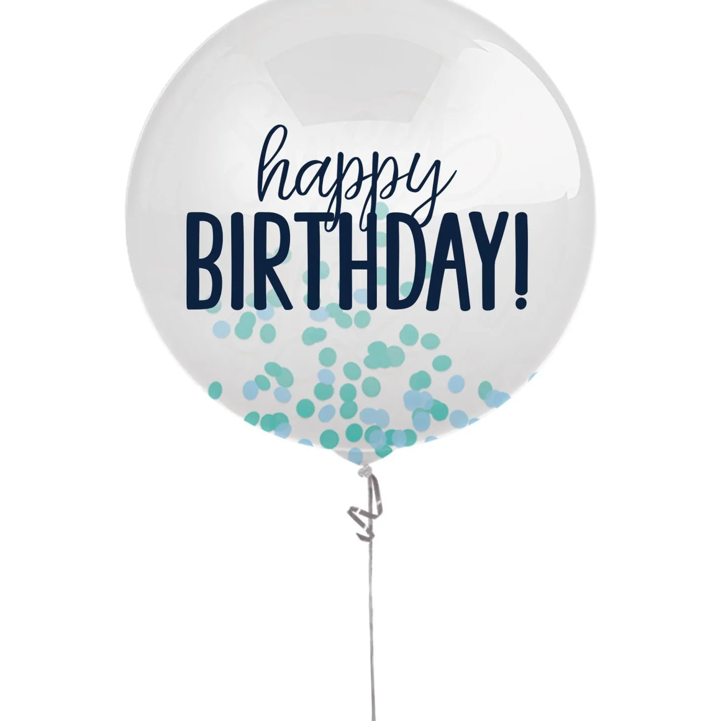 Happy Birthday Confetti Balloon, 24in, Assorted Colors