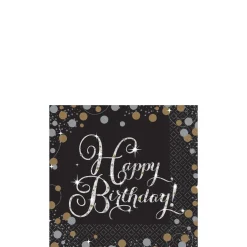 Happy Birthday Napkins 16ct - Sparkling Celebration, Assorted Options
