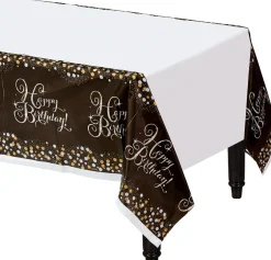 Happy Birthday Table Cover - Sparkling Celebration
