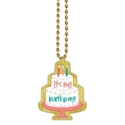 Happy Cake Day Birthday Pendant Bead Necklace