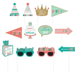 Happy Cake Day Birthday Photo Booth Kit 16pc