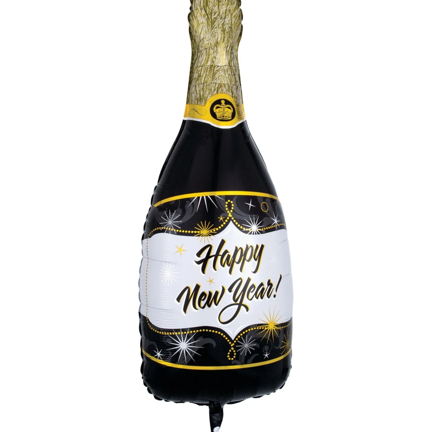 Happy New Year Bottle-Shaped Foil Balloon, 14in x 36in - New Year Bubbles