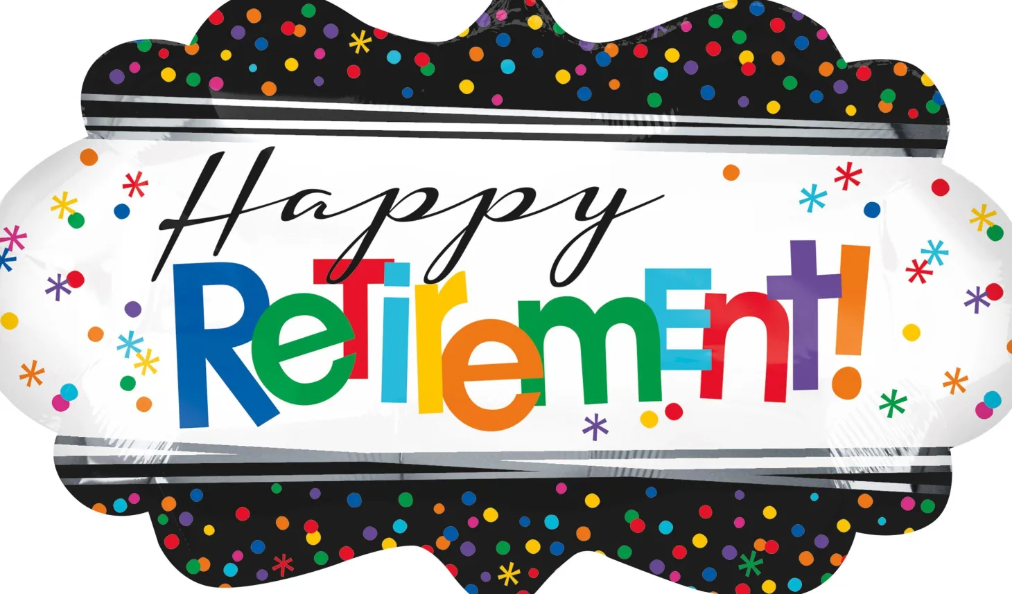 Happy Retirement Foil Balloon, 27in x 16in - Officially Retired