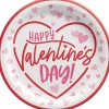 Happy Valentine's Day Paper Lunch Plates, 9in, 8ct - Cross My Heart