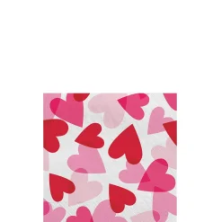 Heart Party Paper Beverage Napkins, 5in, 16ct